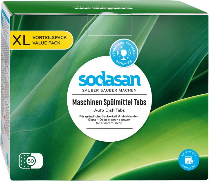 Таблетки для миття посуду в посудомийних машинах SODASAN 50шт.